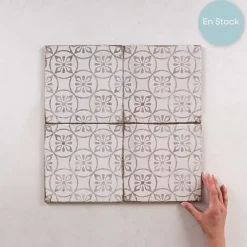 Les Carreaux De Jean Carrelage Imitation Carreaux de Ciment GRAFTON 20x20 Capel Taupe - Les Carreaux de Jean