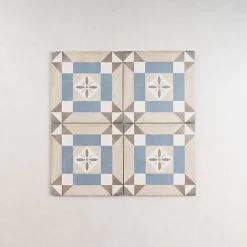 Gioia Materia Carrelage Imitation Carreaux de Ciment ART NOUVEAU DECOR 20x20 Lys Colour - Les Carreaux de Jean