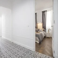 Carrelage Imitation Carreaux de Ciment LA MADELEINE 20x20 Flavie Noir - Les Carreaux de Jean-Les Carreaux De Jean  Sale