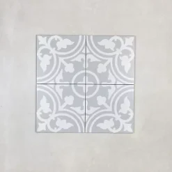 Carrelage Imitation Carreaux de Ciment LA MADELEINE 20x20 Flavie Gris - Les Carreaux de Jean-Les Carreaux De Jean  Sale