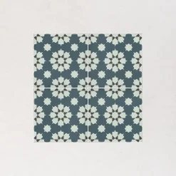 Les Carreaux De Jean  Carrelage Imitation Carreaux De Ciment 20x20 LA VILETTE Benoit Bleu - Les Carreaux de Jean