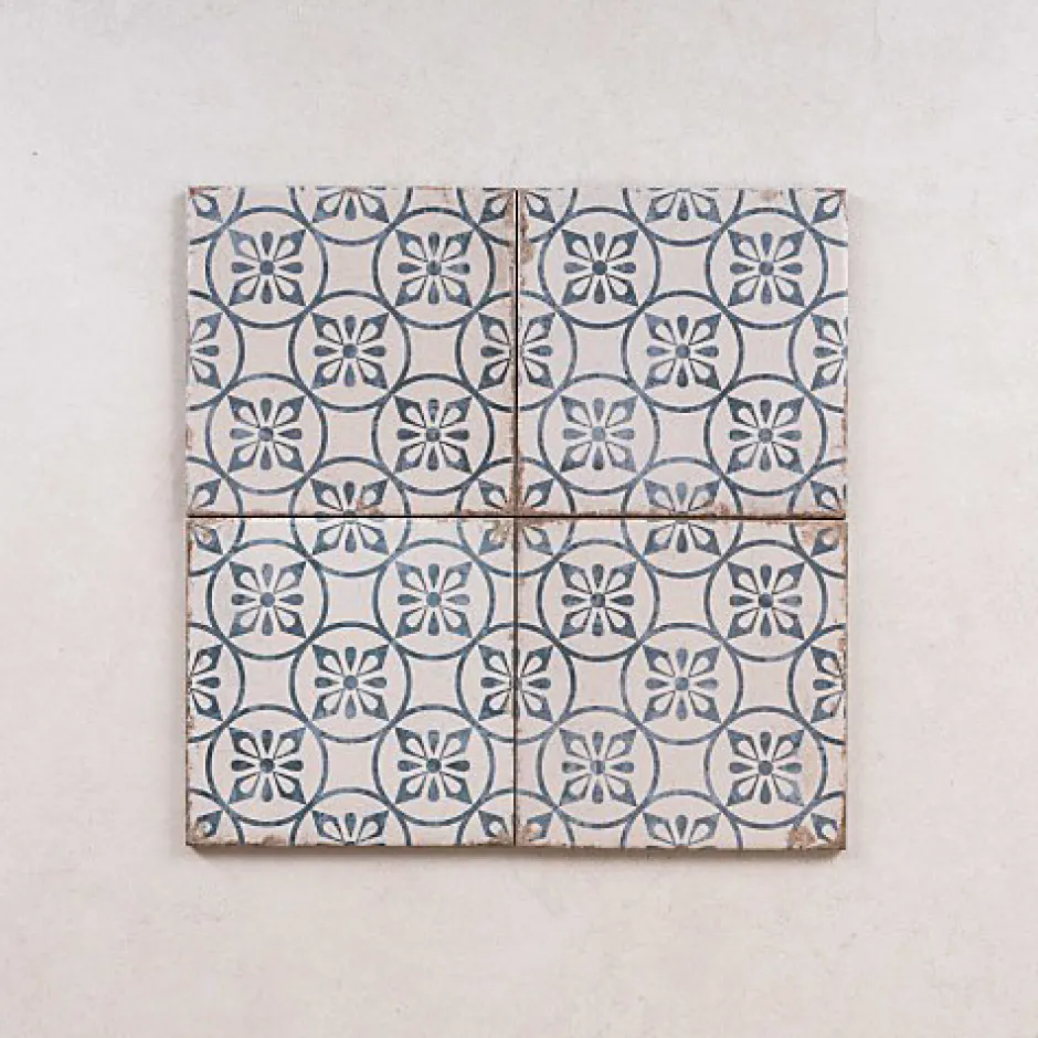 Les Carreaux De Jean Carrelage Imitation Carreaux de Ciment GRAFTON 20x20 Capel Blue - Les Carreaux de Jean