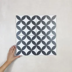 Carrelage Imitation Carreaux de Ciment LA MADELEINE 20x20 Gilles Noir - Les Carreaux de Jean-Les Carreaux De Jean Outlet