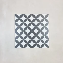 Carrelage Imitation Carreaux de Ciment LA MADELEINE 20x20 Gilles Noir - Les Carreaux de Jean-Les Carreaux De Jean  Outlet