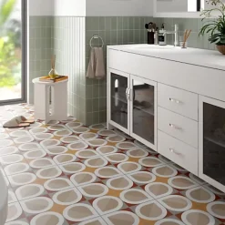 Gioia Materia Carrelage Imitation Carreaux de Ciment BAUHOME 20x20 Blatt Warm - Les Carreaux de Jean