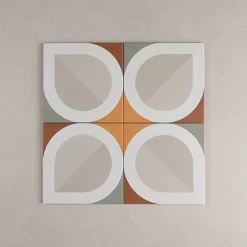 Gioia Materia Carrelage Imitation Carreaux de Ciment BAUHOME 20x20 Blatt Warm - Les Carreaux de Jean