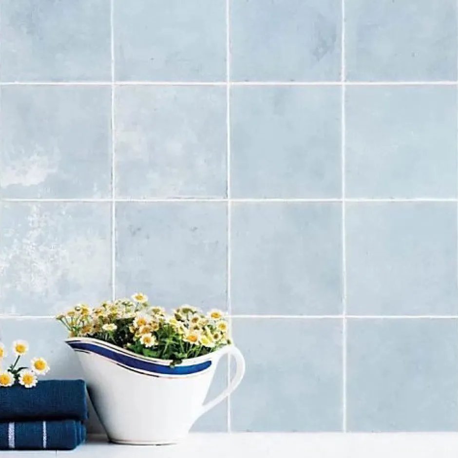 Carrelage Imitation Carreaux de Ciment Blue FIORENTINA 15x15 - Les Carreaux de Jean-Les Carreaux De Jean Discount