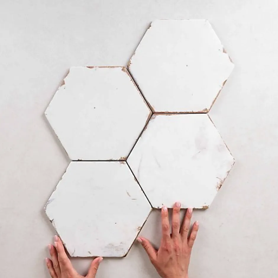 Carrelage Imitation Carreaux de Ciment BOHEMIA 21x25 Lino White - Les Carreaux de Jean-Les Carreaux De Jean New