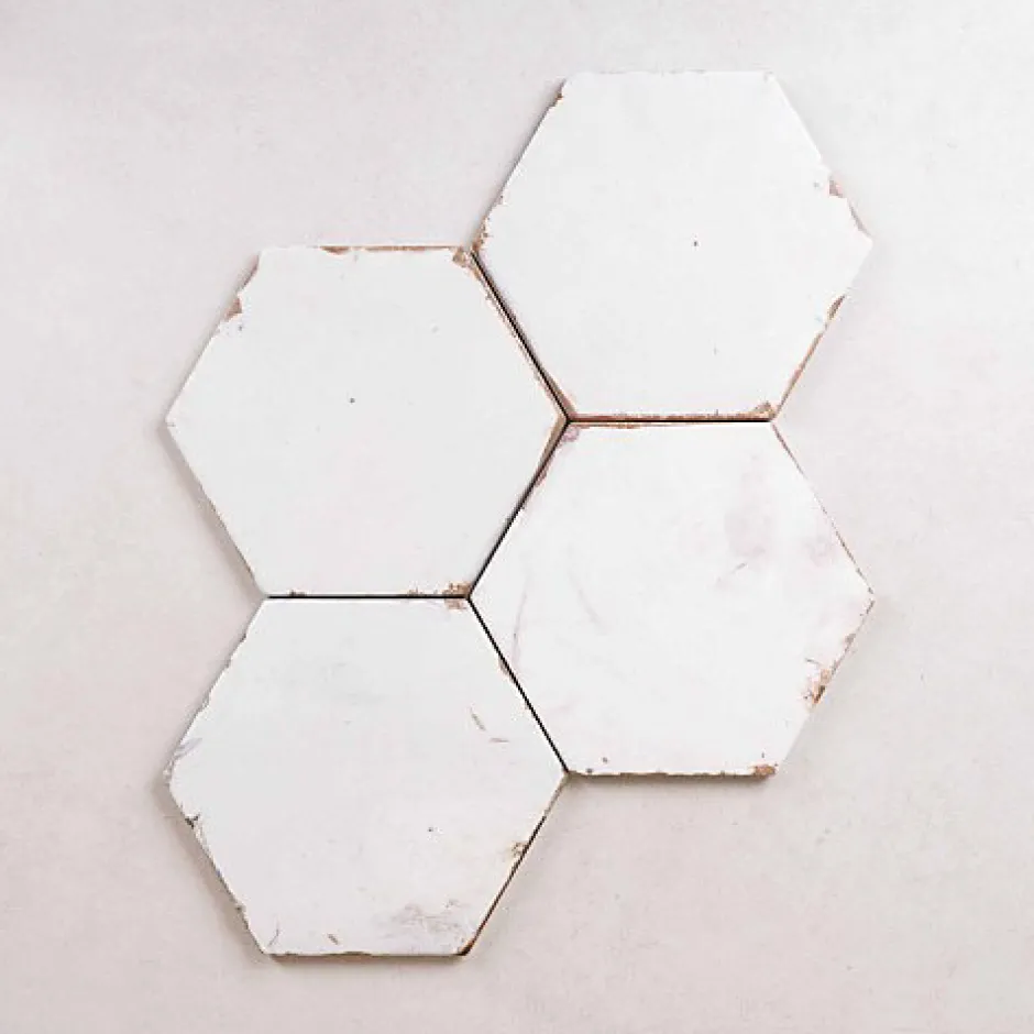 Carrelage Imitation Carreaux de Ciment BOHEMIA 21x25 Lino White - Les Carreaux de Jean-Les Carreaux De Jean New