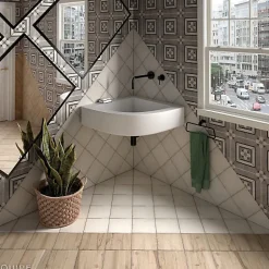 Gioia Materia Carrelage Imitation Carreaux de Ciment ART NOUVEAU DECOR 20x20 Inspire Grey - Les Carreaux de Jean