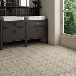 Gioia Materia Carrelage Imitation Carreaux de Ciment ART NOUVEAU DECOR 20x20 La Rambla Biscuit - Les Carreaux de Jean