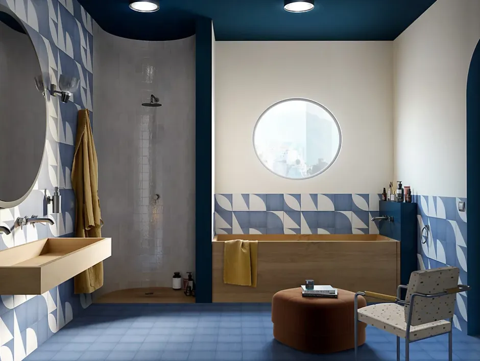 Carrelage Imitation Carreaux De Ciment 20x20 SCENARIO Decoro Mix Blu - Les Carreaux de Jean-Les Carreaux De Jean New