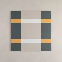 Gioia Materia Carrelage Imitation Carreaux de Ciment BAUHOME 20x20 Band Cold - Les Carreaux de Jean