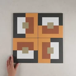 Gioia Materia Carrelage Imitation Carreaux de Ciment BAUHOME 20x20 Punkt Warm - Les Carreaux de Jean