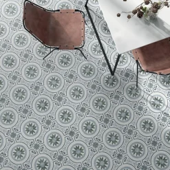 Carrelage Imitation Carreaux De Ciment 22,3x22,3 HAVANA White Garden - Les Carreaux de Jean-Les Carreaux De Jean  Online