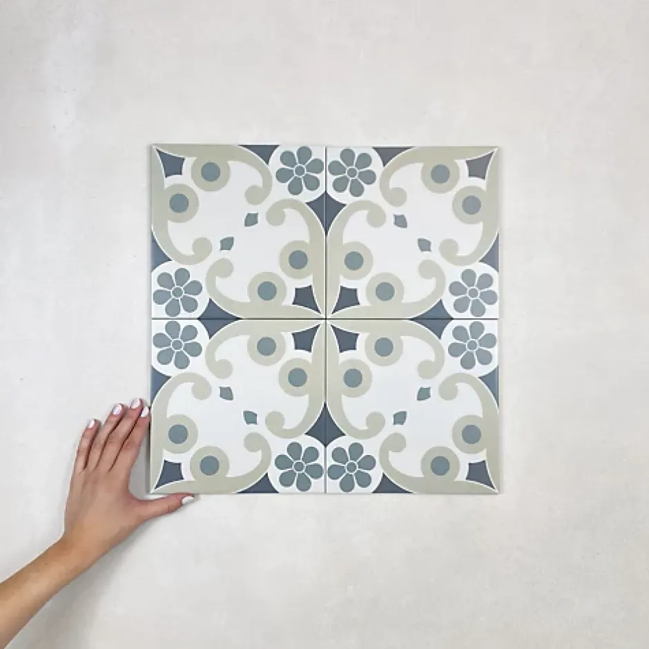 Carrelage Imitation Carreaux de Ciment LA MADELEINE 20x20 Jenette - Les Carreaux de Jean-Les Carreaux De Jean Discount