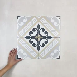 Les Carreaux De Jean Carrelage Imitation Carreaux de Ciment LA MADELEINE 20x20 Juliette Marron - Les Carreaux de Jean