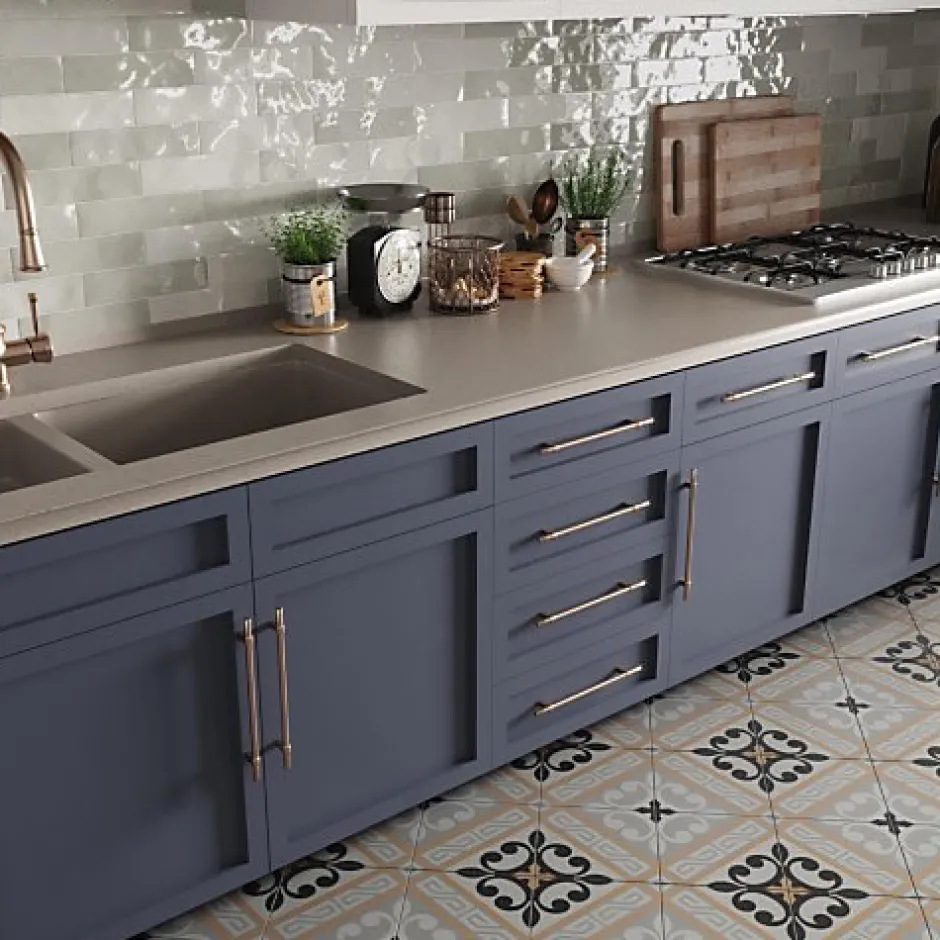 Les Carreaux De Jean Carrelage Imitation Carreaux de Ciment LA MADELEINE 20x20 Juliette Marron - Les Carreaux de Jean