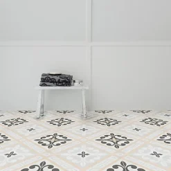 Les Carreaux De Jean Carrelage Imitation Carreaux de Ciment LA MADELEINE 20x20 Juliette Marron - Les Carreaux de Jean