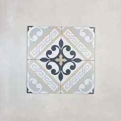 Les Carreaux De Jean Carrelage Imitation Carreaux de Ciment LA MADELEINE 20x20 Juliette Marron - Les Carreaux de Jean