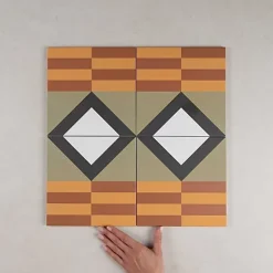 Gioia Materia Carrelage Imitation Carreaux de Ciment BAUHOME 20x20 Mark Warm - Les Carreaux de Jean