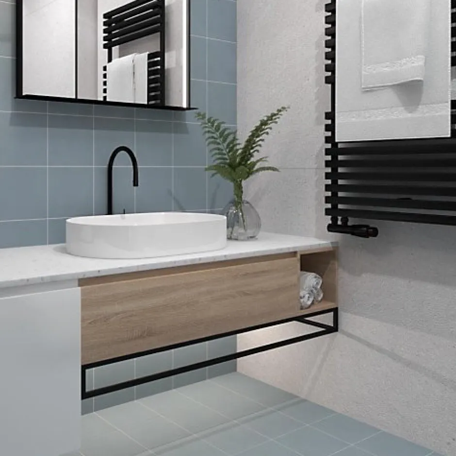 Les Carreaux De Jean Carrelage Imitation Carreaux de Ciment LA MADELEINE 20x20 Azure - Les Carreaux de Jean