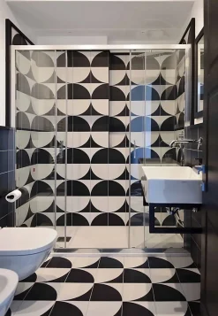 Carrelage Imitation Carreaux De Ciment 20x20 SCENARIO Tappeto 2B Nero - Les Carreaux de Jean-Les Carreaux De Jean  Outlet