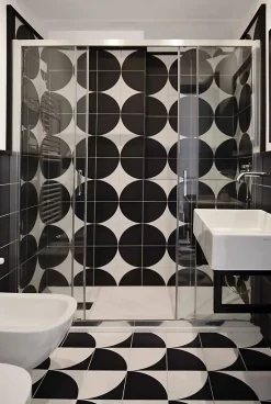 Carrelage Imitation Carreaux De Ciment 20x20 SCENARIO Tappeto 2B Nero - Les Carreaux de Jean-Les Carreaux De Jean  Outlet