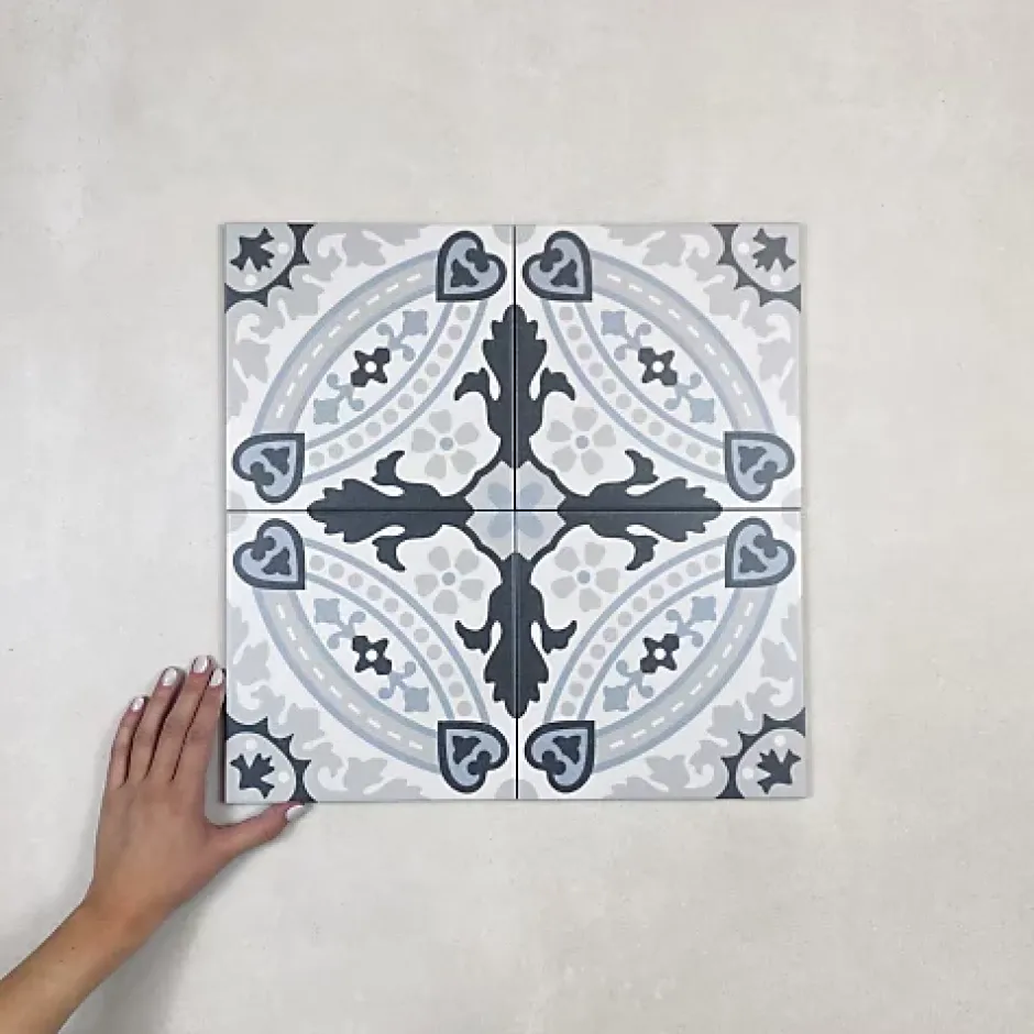 Les Carreaux De Jean Carrelage Imitation Carreaux de Ciment LA MADELEINE 20x20 Flora - Les Carreaux de Jean