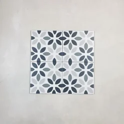 Les Carreaux De Jean Carrelage Imitation Carreaux de Ciment LA MADELEINE 20x20 Lyla Noir - Les Carreaux de Jean