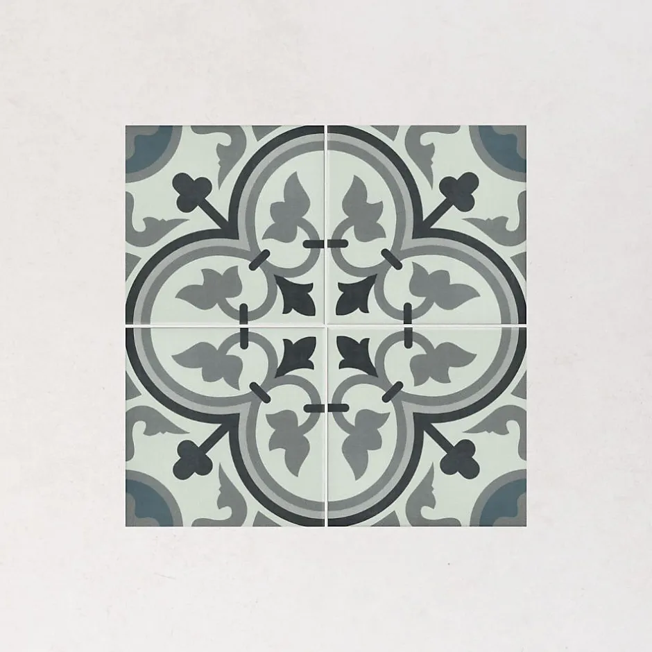 Les Carreaux De Jean Carrelage Imitation Carreaux De Ciment 20x20 LA VILETTE George Bleu - Les Carreaux de Jean