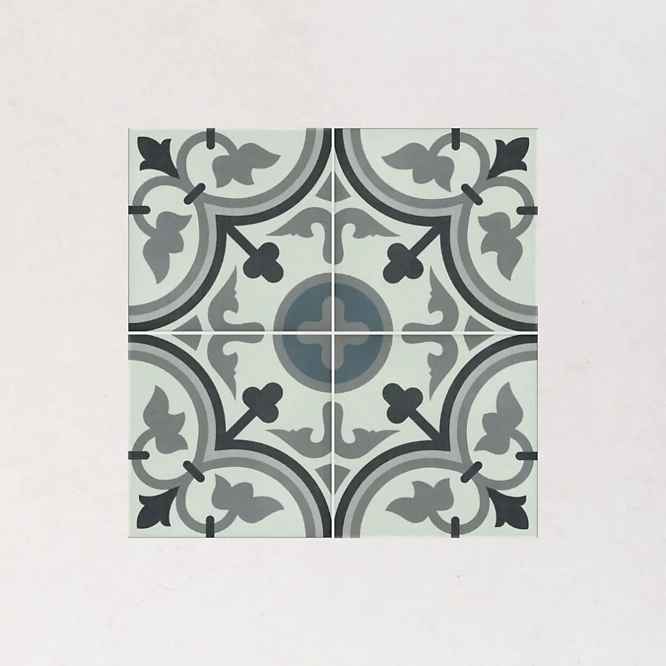 Les Carreaux De Jean Carrelage Imitation Carreaux De Ciment 20x20 LA VILETTE George Bleu - Les Carreaux de Jean