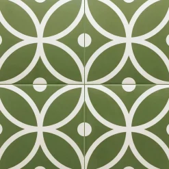 Les Carreaux De Jean  Carrelage Imitation Carreaux De Ciment 20x20 RIVOLI Bergen Verde - Les Carreaux de Jean