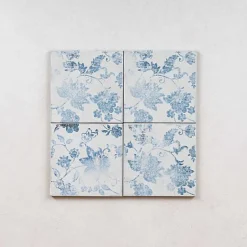 Carrelage Imitation Carreaux de Ciment Celeste FIORENTINA 15x15 - Les Carreaux de Jean-Les Carreaux De Jean  Outlet