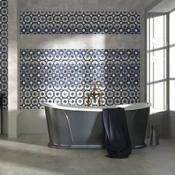 Les Carreaux De Jean  Carrelage Imitation Carreaux de Ciment FLEUR 15x15 Laure - Les Carreaux de Jean