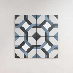 Les Carreaux De Jean  Carrelage Imitation Carreaux de Ciment FLEUR 15x15 Laure - Les Carreaux de Jean