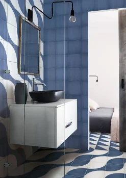 Carrelage Imitation Carreaux De Ciment 20x20 SCENARIO Tappeto 2B Blu - Les Carreaux de Jean-Les Carreaux De Jean  Online