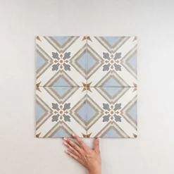 Gioia Materia Carrelage Imitation Carreaux de Ciment ART NOUVEAU DECOR 20x20 Turin Colour - Les Carreaux de Jean