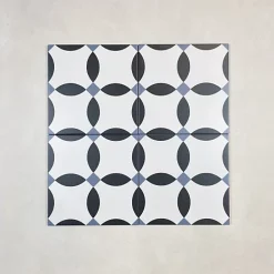 Carrelage Imitation Carreaux de Ciment LA MADELEINE 20x20 Chere Noir - Les Carreaux de Jean-Les Carreaux De Jean Online