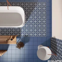 Carrelage Imitation Carreaux De Ciment 20x20 RIVOLI Bergen Azul - Les Carreaux de Jean-Les Carreaux De Jean  Clearance