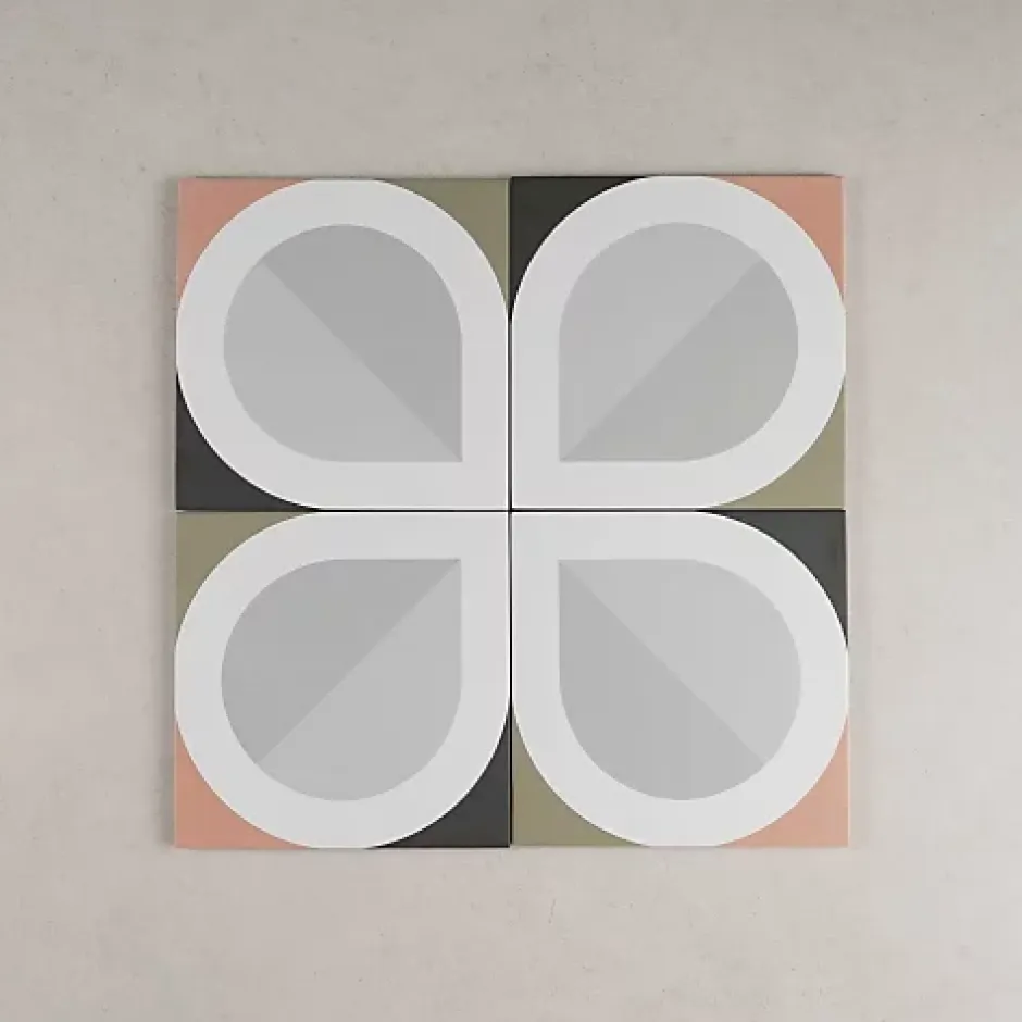 Gioia Materia Carrelage Imitation Carreaux de Ciment BAUHOME 20x20 Blatt Cold - Les Carreaux de Jean