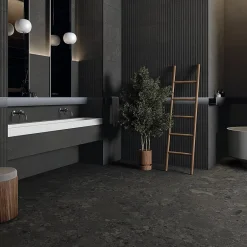 Carrelage Imitation Pierre Crema noir space 80x80 cm-Tinker Online