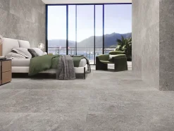 Tinker Carrelage imitation pierre Lastone Noir antiderapant 80x80 cm