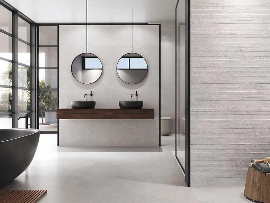 Tinker Carrelage imitation pierre Lastone Gris perle 80x80 cm