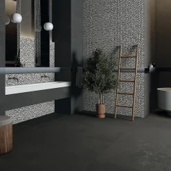 Carrelage Imitation Pierre Crema noir 60x60 cm-Tinker Outlet