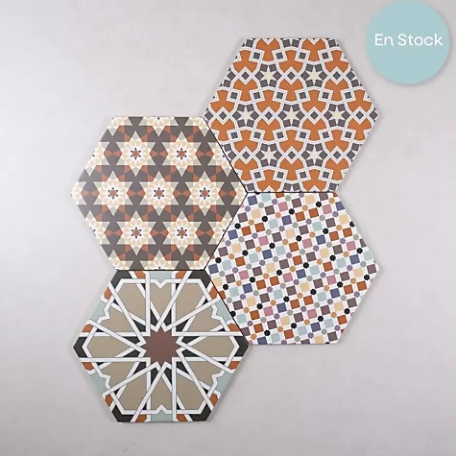 Carrelage interieur Imitation Carreaux de Ciment ANDALUSI MIX 28,5x33 - Les Carreaux de Jean-Les Carreaux De Jean Online