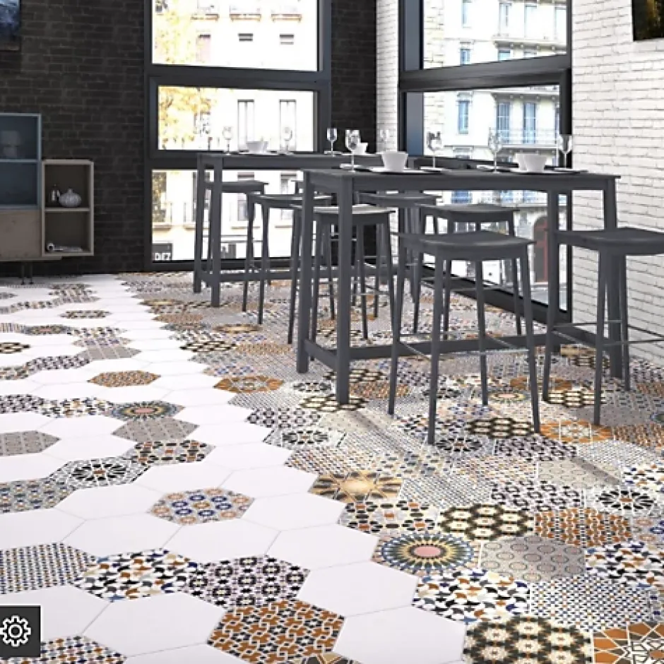 Carrelage interieur Imitation Carreaux de Ciment ANDALUSI MIX 28,5x33 - Les Carreaux de Jean-Les Carreaux De Jean Online