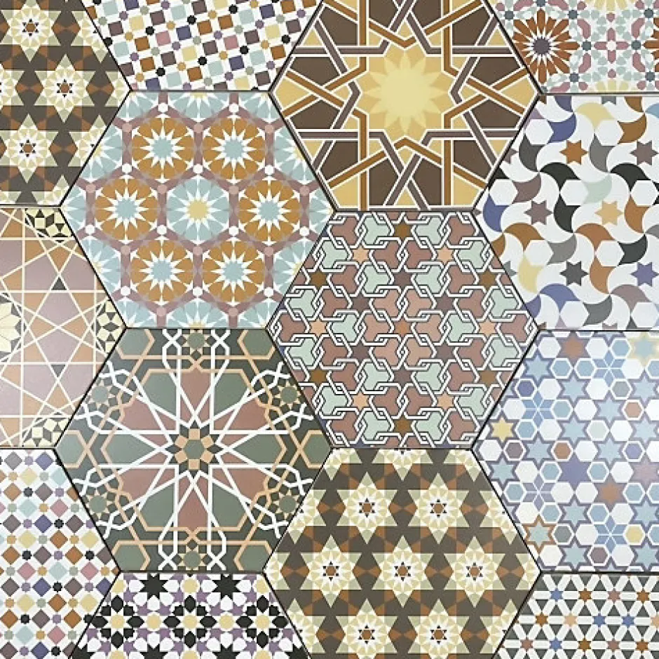 Carrelage interieur Imitation Carreaux de Ciment ANDALUSI MIX 28,5x33 - Les Carreaux de Jean-Les Carreaux De Jean Online