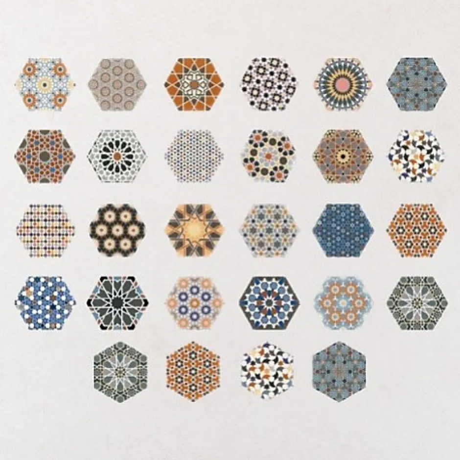 Carrelage interieur Imitation Carreaux de Ciment ANDALUSI MIX 28,5x33 - Les Carreaux de Jean-Les Carreaux De Jean Online