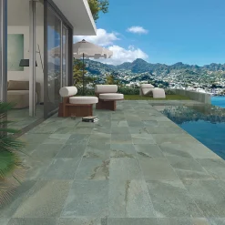 Carrelage intérieur / extérieur effet pierre naturelle 30x60 cm BALI turquesa-Eiffel art construction Outlet